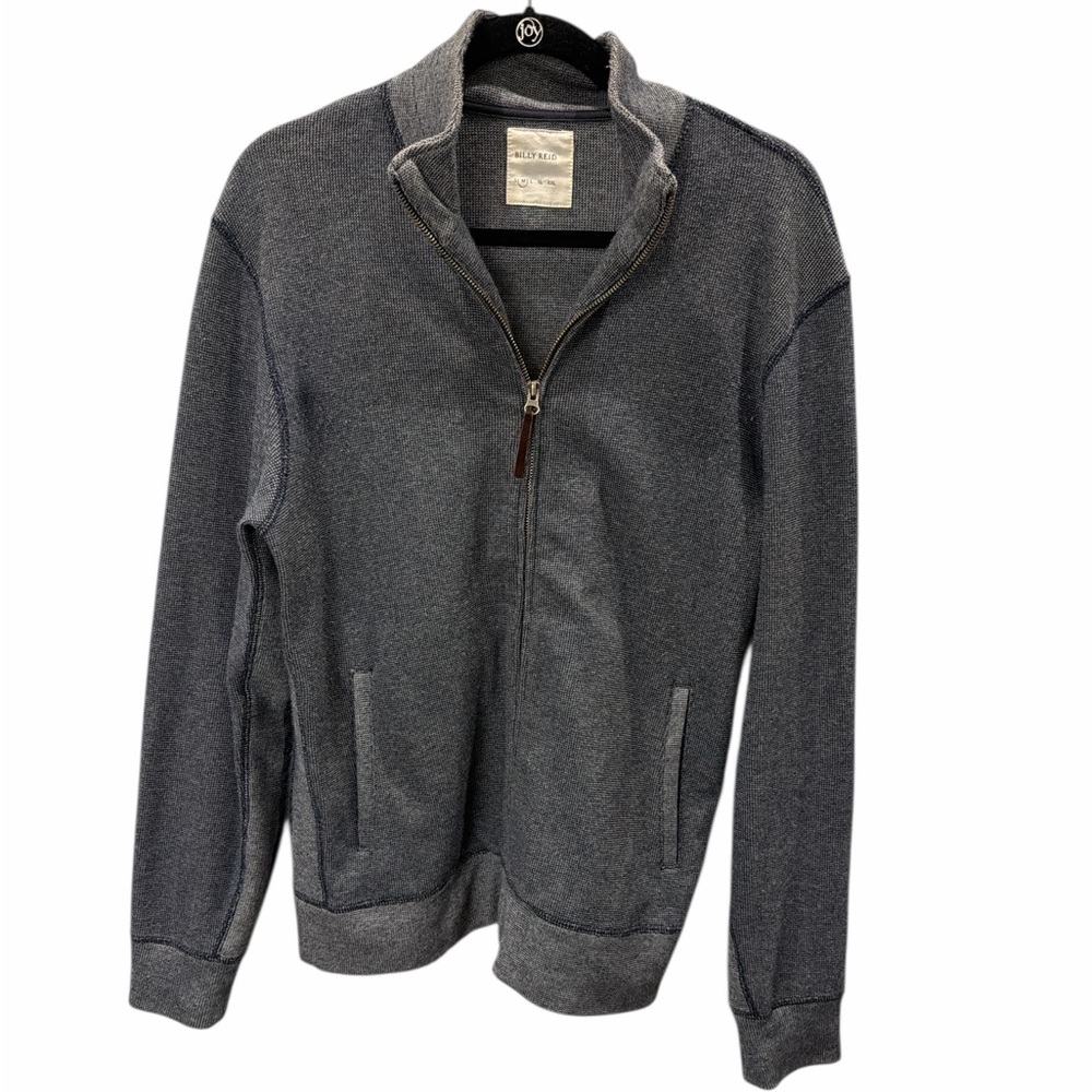 Billy Reid Mens Gray Textured Full Zip Lightweight Jacket Size M